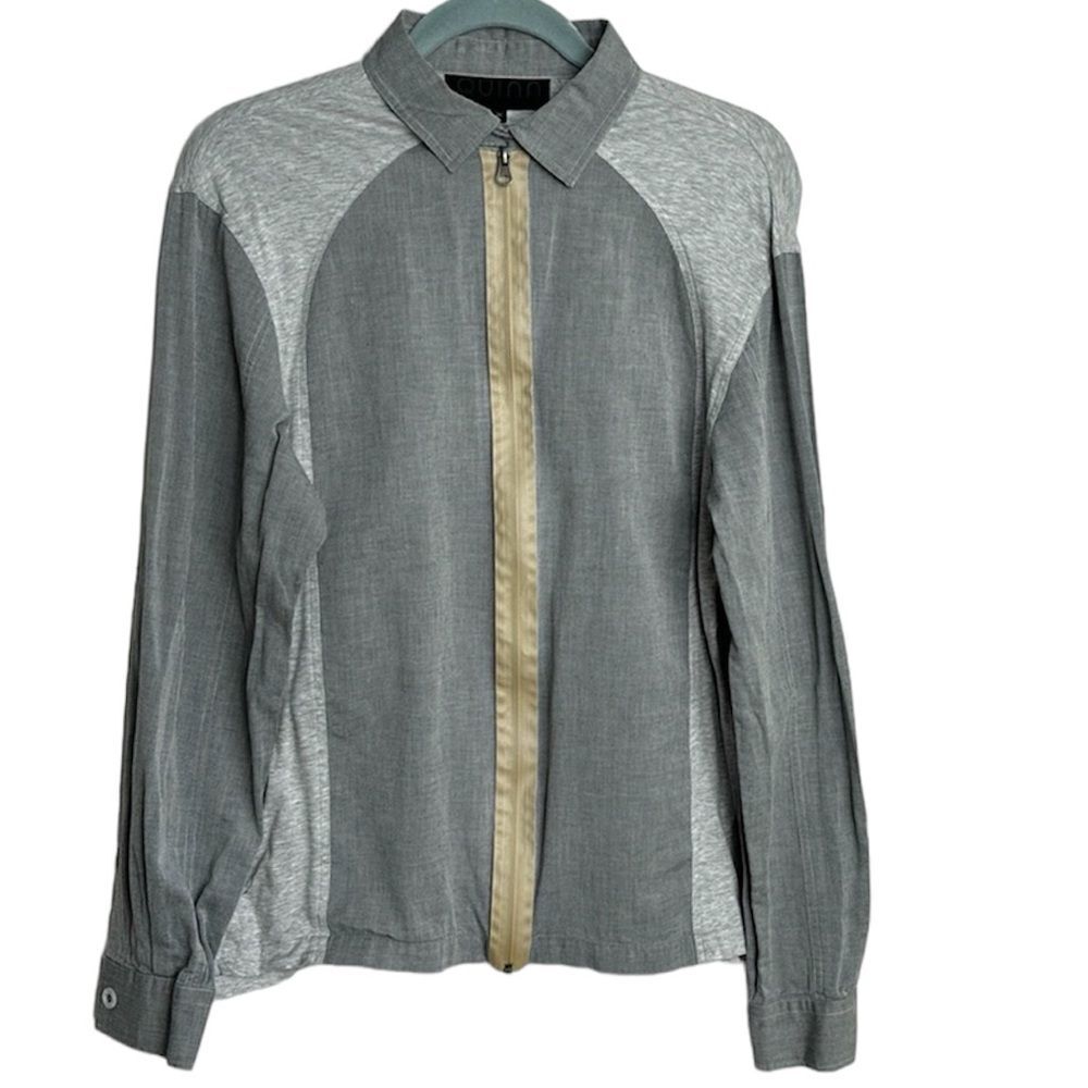 QUINN men’s Zip up jacket shirt shacket size Medium